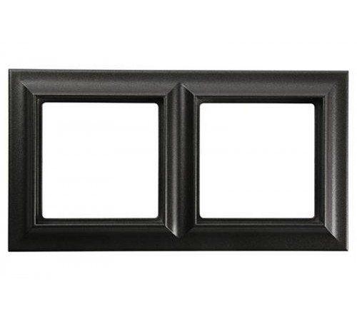 Рамка 2-поста; Eco Profi  Standart; термопласт; черный матовый  EPS482SWM  Jung