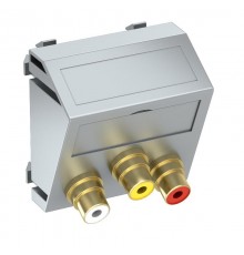 Мультимедийная рамка Audio-Video Modul45 (серебристый) (MTS-12R F AL1)  6105204  OBO Bettermann