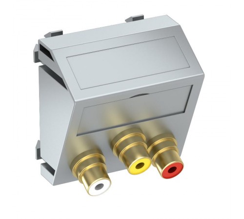 Мультимедийная рамка Audio-Video Modul45 (серебристый) (MTS-12R F AL1)  6105204  OBO Bettermann