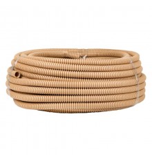 Труба гибкая гофрированная ПВХ 16мм с протяжкой (25м) светлое дерево  tg-z-16w  EKF