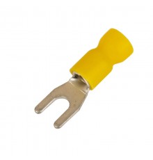 Наконечник вилочный с изолир.фланцем ПВХ, легкий ввод жилы, 2,5-6 кв.мм М4 (д.4,3 мм) (НВИ)  2C14P-EE-PVC  DKC