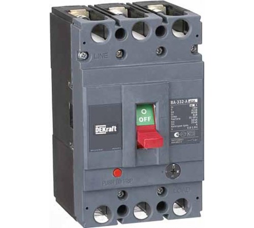 Силовой авт. выкл. 3P 40А c Ir=32А-40А 50кА ВА-332   21132DEK  DEKraft
