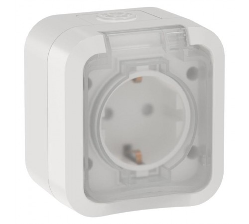 TORS Розетка 1-я с з/к кр. 16А IP55 TS320 белый  TS-R16-16-55-K01  IEK