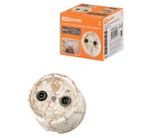 Розетка TV+R проходная мраморная "Болонь"  SQ1820-0156  TDM