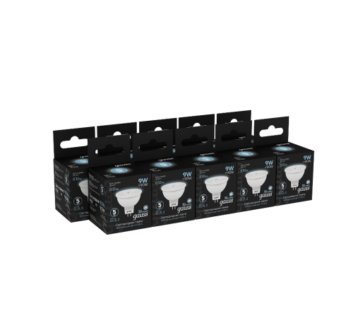 Лампа светодиодная MR16 9W 830lm 4100K GU5.3 LED 1/10/100  101505209  Gauss