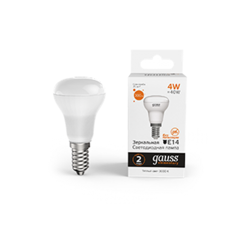 Лампа светодиодная Elementary R39 4W 300lm 3000K E14 LED 1/10/50  63114  Gauss