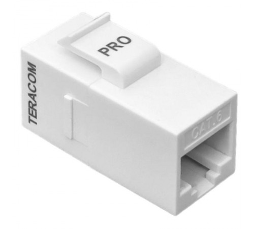 Адаптер проходной TERACOM PRO Cat.6 неэкранированный RJ45-RJ45 тип Keystone белый  TRP-INLC-KSTN-6UTP-WH  EKF