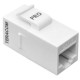 Адаптер проходной TERACOM PRO Cat.6 неэкранированный RJ45-RJ45 тип Keystone белый  TRP-INLC-KSTN-6UTP-WH  EKF