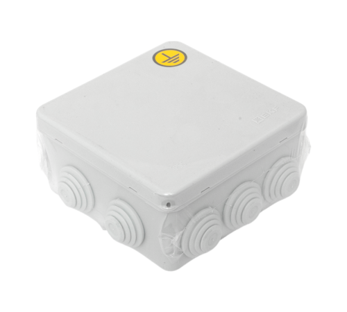 Коробка уравнивания потенциалов КУП-030-014 с крышкой наружная (100х100х50) для прямого монтажа, 10 мембр. вводов серая IP55  plc-kmr-030-014-g  EKF
