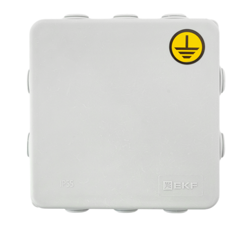 Коробка уравнивания потенциалов КУП-030-014 с крышкой наружная (100х100х50) для прямого монтажа, 10 мембр. вводов серая IP55  plc-kmr-030-014-g  EKF