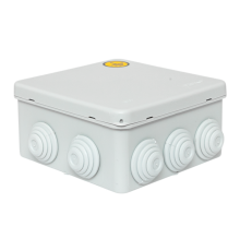 Коробка уравнивания потенциалов КУП-030-014 с крышкой наружная (100х100х50) для прямого монтажа, 10 мембр. вводов серая IP55  plc-kmr-030-014-g  EKF