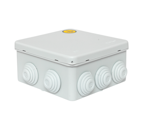 Коробка уравнивания потенциалов КУП-030-014 с крышкой наружная (100х100х50) для прямого монтажа, 10 мембр. вводов серая IP55  plc-kmr-030-014-g  EKF