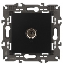 14-3101-05 Розетка TV одиночная, IP20, Эра Elegance, антрацит  Б0034294  ЭРА