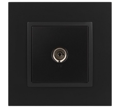 14-3101-05 Розетка TV одиночная, IP20, Эра Elegance, антрацит  Б0034294  ЭРА