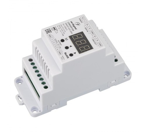 Конвертер SMART-K39-DMX (12-24V, 0/1-10V, DIN) (Arlight, Металл)  028412  Arlight