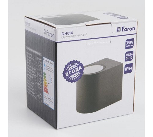 Светильник садово-парковый DH014, GU10 230V, черный  11866  Feron