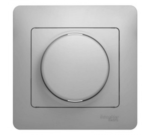 Glossa Алюминий Светорегулятор (диммер) поворотный, 300Вт (в сборе с рамкой)  GSL000334  SE