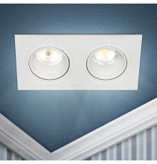 Светильник встраиваемый точечный KL90-2 WH MR16/GU5.3 белый, пластиковый  Б0054371  ЭРА