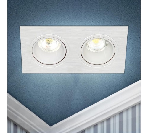 Светильник встраиваемый точечный KL90-2 WH MR16/GU5.3 белый, пластиковый  Б0054371  ЭРА