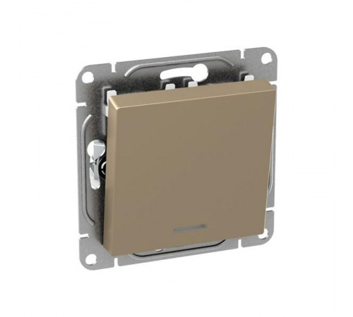 Механизм выключателя, одноклавишный, с подсветкой, шампань Эпика  UP1-SWC-14 EKF