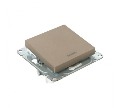 Механизм выключателя, одноклавишный, с подсветкой, шампань Эпика  UP1-SWC-14 EKF