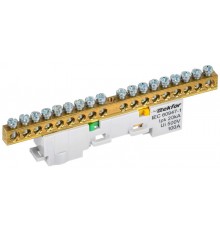 TEKFOR Шина PE "земля" неизолированная на универсальном держателе 6х9-18-Ж  TF-NN10-18-DL-K05  IEK