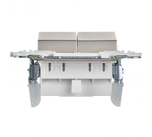 SKANDY Выключатель 2-клавишный 10А SK-V04Sh шампань  SK-V20-0-10-K37  IEK