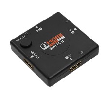 Переключатель гнездо HDMI на 3 гнезда HDMI, без питания, пластик  17-6912  REXANT