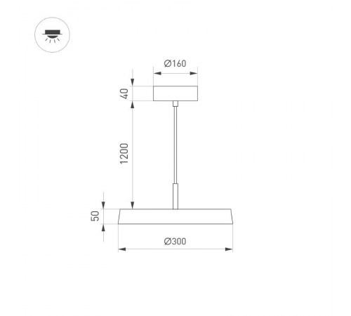 Светильник SP-ELEGANT-R300-17W Warm3000 (WH, 120 deg, 230V) (arlight, IP20 Металл, 3 года)  033914  Arlight