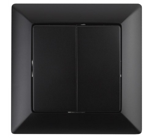 4-104-05 Intro Выключатель двойной, 10А-250В, СУ, Solo, антрацит  Б0043288  Intro