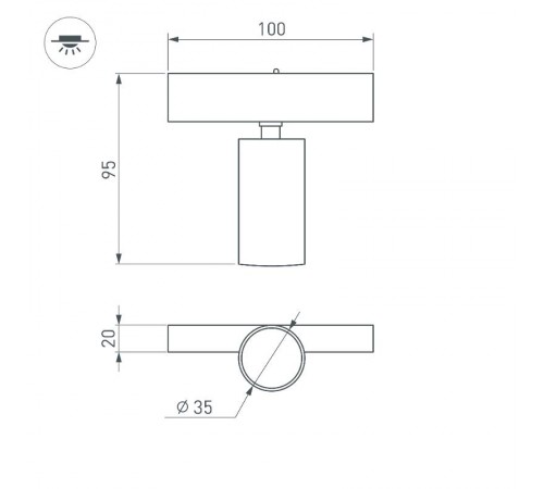 Светильник MAG-SPOT-25-R65-5W Day4000 (BK, 30 deg, 24V) (arlight, IP20 Металл, 3 года)  033239  Arlight