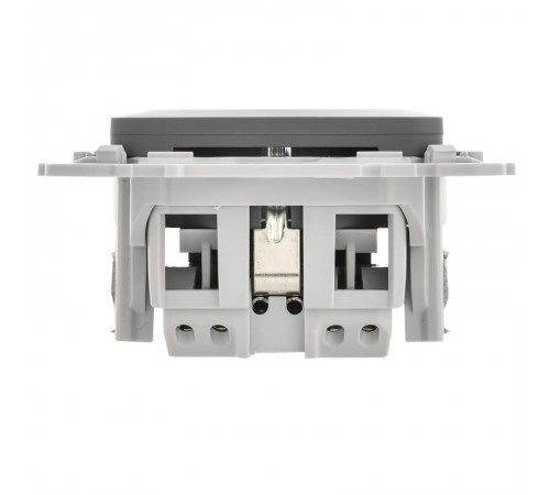 FLITE Розетка с заземлением со шторками быстрозажимные клеммы 16А РСш11-1-ФлМА мокрый асфальт  FI-R14-16-1-K80  IEK