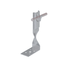 Угловой держатель зажимной скрученный для прутка  5-8 мм H140 мм CU  UDZS-H140-D5-8 CU  КМ-профиль