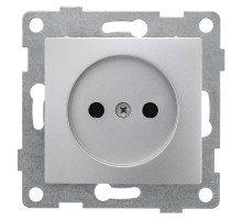 Bravo Розетка 1-ой б/з с з/ш, СУ, 16А, 250В, серебро  С10Р2-004  GUSI Electric