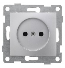 Bravo Розетка 1-ой б/з с з/ш, СУ, 16А, 250В, серебро  С10Р2-004  GUSI Electric