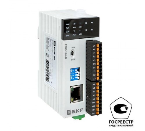 Контроллер программируемый F100 12 в/в N PRO-Logic (с поверкой)  F100-12A-N-V  EKF