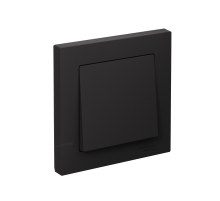 AtlasDesign Карбон Выключатель 1-клавишный, сх.1, 10АХ, (в сборе с рамкой), быстрозажимные клеммы  ATN001012S  SE