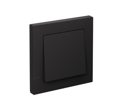 AtlasDesign Карбон Выключатель 1-клавишный, сх.1, 10АХ, (в сборе с рамкой), быстрозажимные клеммы  ATN001012S  SE