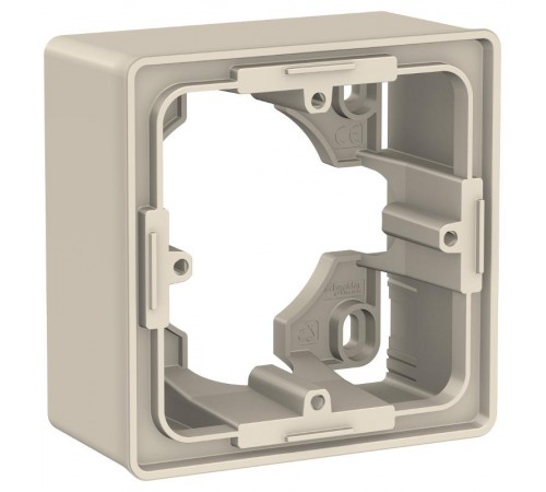 Unica New Бежевый Коробка 1-ая для открытой установки  NU800244  Schneider Electric