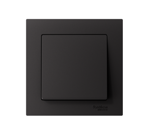 AtlasDesign Карбон Выключатель 1-клавишный, сх.1, 10АХ, (в сборе с рамкой), быстрозажимные клеммы  ATN001012S  SE