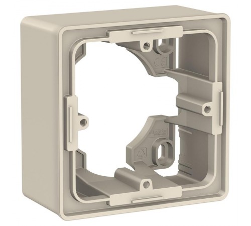 Unica New Бежевый Коробка 1-ая для открытой установки  NU800244  Schneider Electric