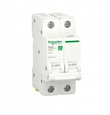 Выключатель автоматический двухполюсный С 16А 2P 6000A RESI9  R9F12216  Schneider Electric
