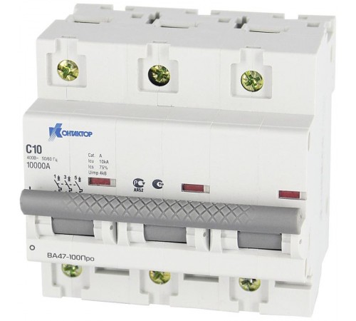 Выключатель автоматический ВА47-100Про, 3П, 80A, Icu-10kA, х-ка  С  7000349  Контактор (Legrand)