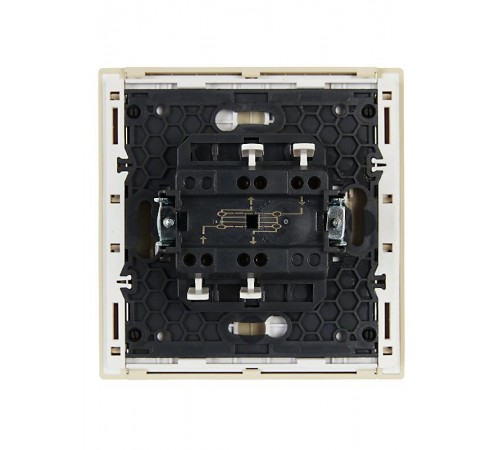 FORTE&PIANO Выключатель 1-клавишный перекрестный 10А FP412 ваниль  FP-V13-0-10-1-K10  IEK