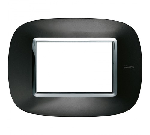 Axolute декоративные накладки в форме эллипса, металлизированные, цвет тёмный металлик, на 3 модуля  HB4803XS  Legrand