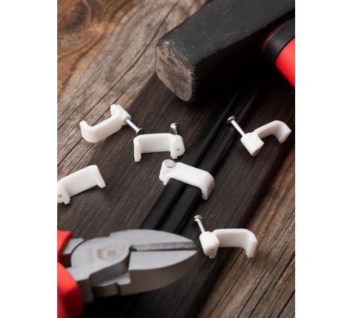 Скоба крепежная квадратная (плоская) (14мм.) (50шт.) EKF PROxima  plcn-ss-14  EKF