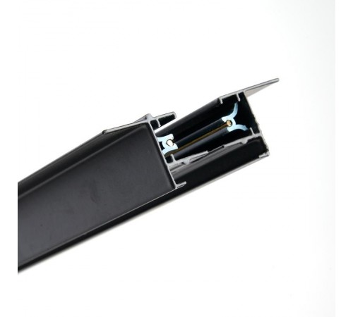 Шинопровод осветительный встраиваемый для трековых светильников, черный, 1м, в наборе токовод, заглушка, крепление, CAB1004  10352  Feron