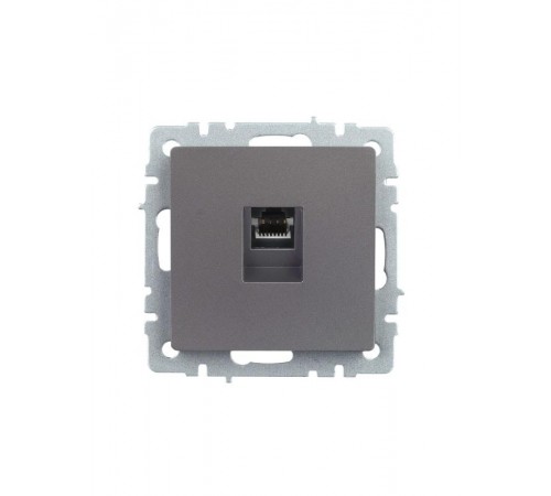 BRITE Розетка компьютерная RJ45 кат.5E РК10-БрС сталь  BR-K10-1-K46  IEK