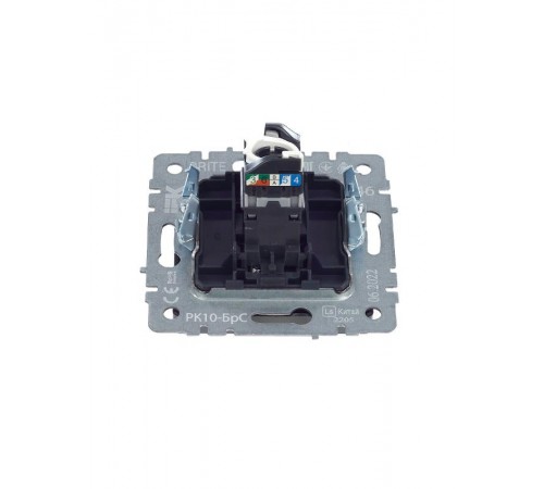 BRITE Розетка компьютерная RJ45 кат.5E РК10-БрС сталь  BR-K10-1-K46  IEK