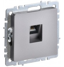 BRITE Розетка компьютерная RJ45 кат.5E РК10-БрС сталь  BR-K10-1-K46  IEK